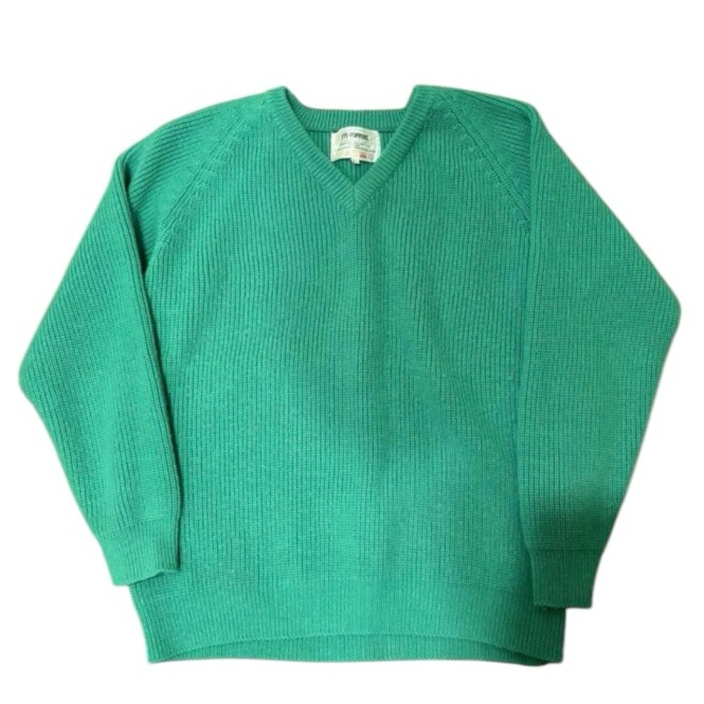 Vintage Women’s Green Knit‎ Eye-Poppers Sweater